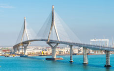 The new bridge over The Cadiz bay