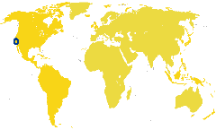 World map showing the projects executed
